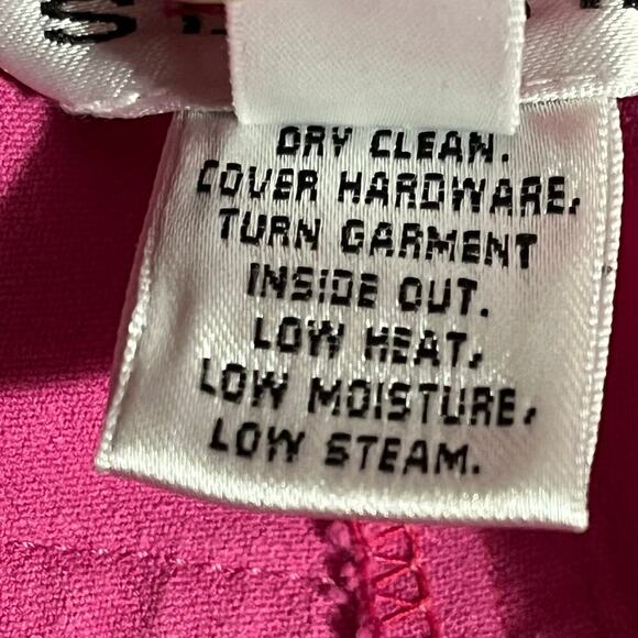 ST. JOHN Pants Women's Pink High Rise Straight Leg Stretch Size 10 Cropped - Picture 7 of 10